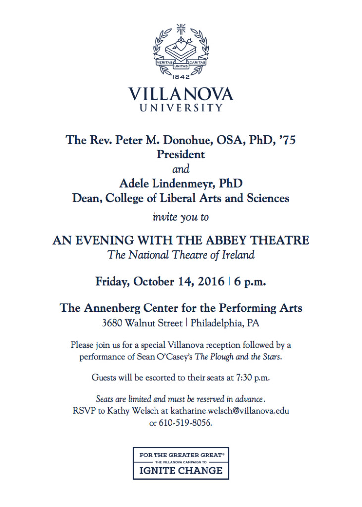 Abbey Theater Event Invite